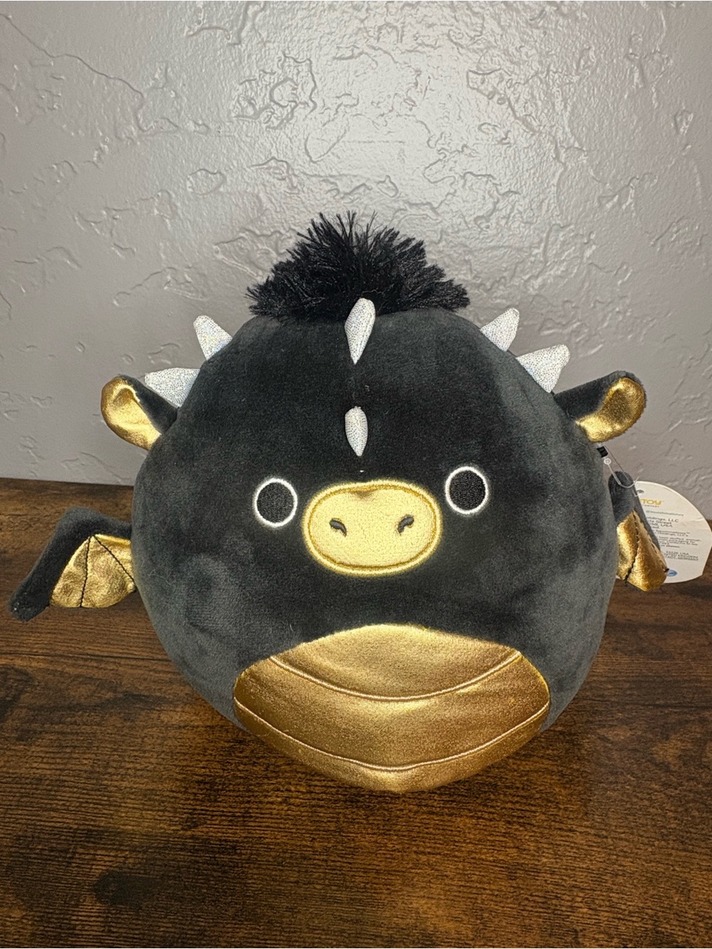 Squishmallows Luxmen the Dragon Black & Gold Dragon Plush